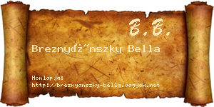 Breznyánszky Bella névjegykártya